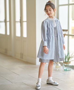 組曲 KIDS 【110-140㎝】ナチュラル スプリングコート サックスブルー系