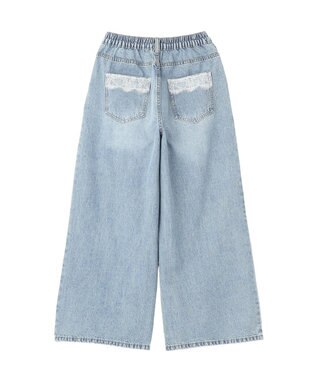 earth music&ecology ポケットレースデニムパンツ Light Indigo
