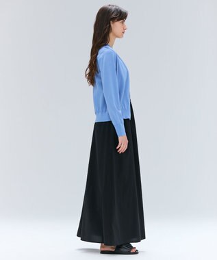 BEIGE， 【洗える】NADIA / レザーラインジップカーディガン Sky