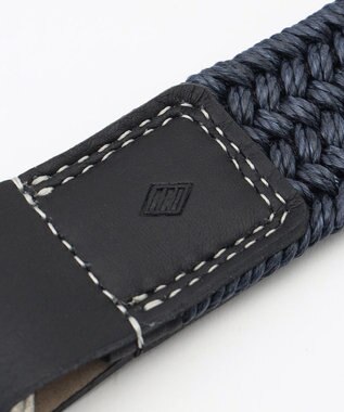 JOSEPH ABBOUD 【イタリア素材・ストレッチ・日本製】 ストレッチリネン ベルト ネイビー系