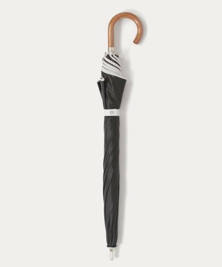 MOONBAT 【WEB限定/遮光率100%/遮熱/UV】POLO RALPH LAUREN（ポロ ラルフローレン）晴雨兼用日傘 無地 オーバーロック刺繍 長傘 ブラック