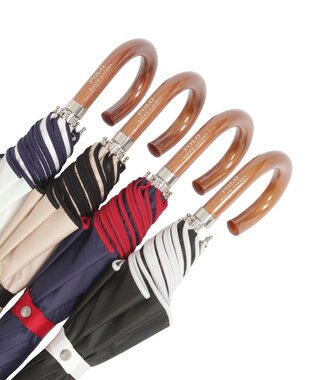 MOONBAT 【WEB限定/遮光率100%/遮熱/UV】POLO RALPH LAUREN（ポロ ラルフローレン）晴雨兼用日傘 無地 オーバーロック刺繍 長傘 ブラック