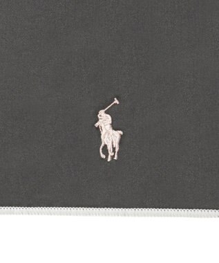 MOONBAT 【WEB限定/遮光率100%/遮熱/UV】POLO RALPH LAUREN（ポロ ラルフローレン）晴雨兼用日傘 無地 オーバーロック刺繍 長傘 ブラック