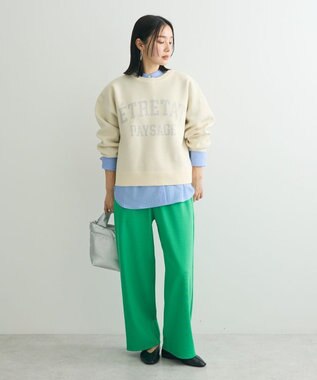 Green Parks ロゴラメニットプルオーバー Off White
