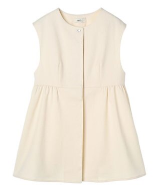 earth music&ecology ペプラムジレ Ivory