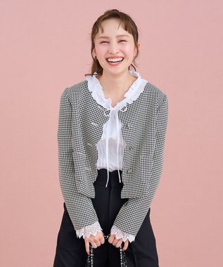 【百田夏菜子さん着用】【消臭】BABY SCALLOP 千鳥柄ジャケット