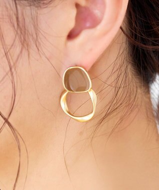 Tiaclasse カラーメタルリングピアス