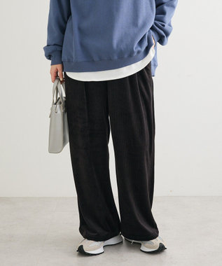 Green Parks ぽかぽか裏起毛ベロアイージーパンツ