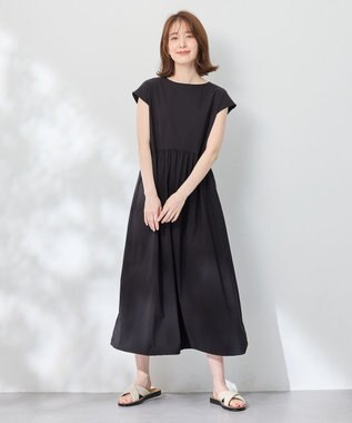ANY 【撥水/2WAY】ドロストワンピース ブラック