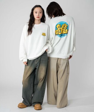 WEGO 【2025年秋冬新作/SMLXLサイズ展開/ユニセックス着用ITEM】アソートグラフィックプルオーバー 柄44