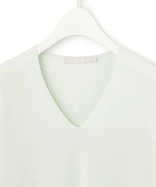 ICB 【WEB限定カラーあり】 シンセティックハイゲージ Vネックプルオーバー アイスグリーン系［WEB限定］