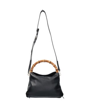 INTER-CHAUSSURES 【LORISTELLA】バンブーハンドルソフトレザーハンドバッグ ブラック