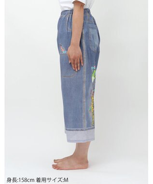 tsumori chisato SLEEP ツモリチサト ボトムス 綿100%(本体) 楊柳素材 8分丈 レディース UOT215 /ワコール ブルー