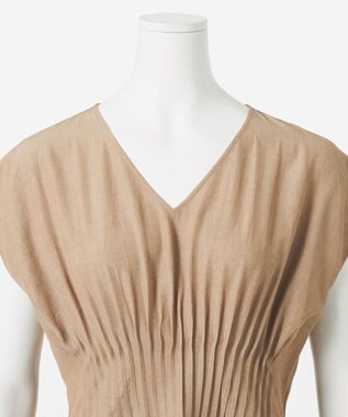 23区 【GOLD LABEL】ナチュラルシャンブレー ワンピース ベージュ系