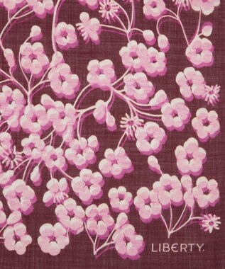 LIBERTY. ミッツィ ミングル 70x200 ウール シルク スカーフ ピンク