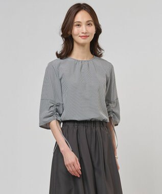 J.PRESS LADIES S 【一枚で着映え】アセVisギンガム ギンガム ブラウス