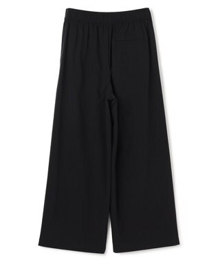 UNFILO 【セットアップ着用可/ウエストゴム】FINE MOVE ギャザーワイドパンツ ブラック