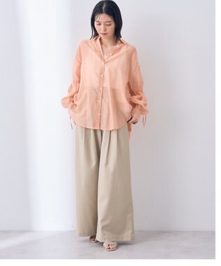 YECCA VECCA バックリボンシアーシャツ Pink