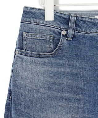 ICB 【WEB限定】【ICB×tamachan_style コラボ】スタイルアップ ワイドデニム ライトインディゴ系