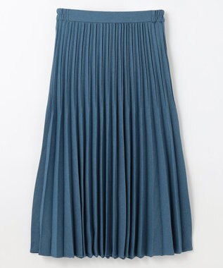 ANY 【大好評につき新色登場/洗濯機可/ウエストゴム】プリーツスカート スレートブルー