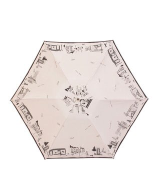 MOONBAT DAKS(ダックス) 晴雨兼用日傘 折りたたみ傘 街並み フワクール生地使用 ピンク