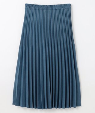 ANY 【大好評につき新色登場/洗濯機可/ウエストゴム】プリーツスカート スレートブルー
