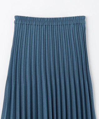ANY 【大好評につき新色登場/洗濯機可/ウエストゴム】プリーツスカート スレートブルー