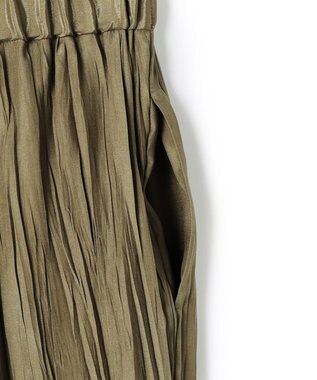 uncrave マシーンプリーツ ギャザーパンツ カーキベージュ