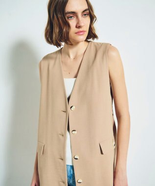 GRACE CONTINENTAL ストレッチスラブ3WAYコート ベージュ