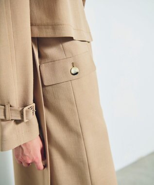 GRACE CONTINENTAL ストレッチスラブ3WAYコート ベージュ