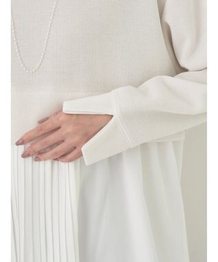 earth music&ecology プリーツヘムドッキングチュニック Blue Gray