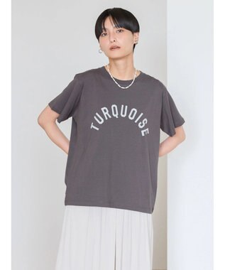 AMERICAN HOLIC ＴＵＲＱＵＯＩＳＥロゴカットプルオーバー Charcoal Gray