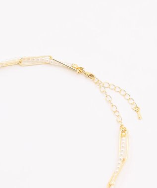 組曲 ツイストパールチェーン ネックレス ゴールド系