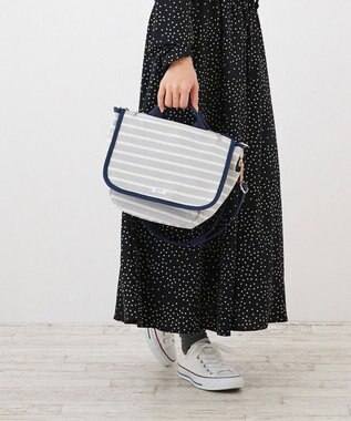 ROOTOTE 3082【ポケット充実】NA.デリ.2WAY.テンジク-C 03：グレー×オフホワイト