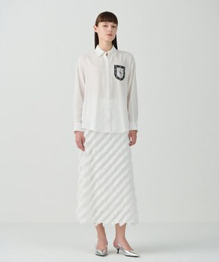 GRACE CONTINENTAL ダブルジョーゼットシャツ ホワイト