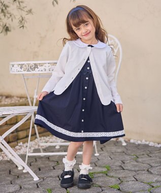 ANY KIDS 接触冷感 UVケア カーディガン エクリュ