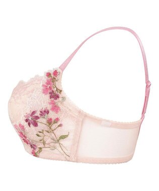 WACOAL 【リボンブラ】 【脇すっきり】 ブラジャー 脇高設計 着やせシルエット 動いても谷間をキープ ペアショーツあり レディース BRB413 /ワコール ピンク