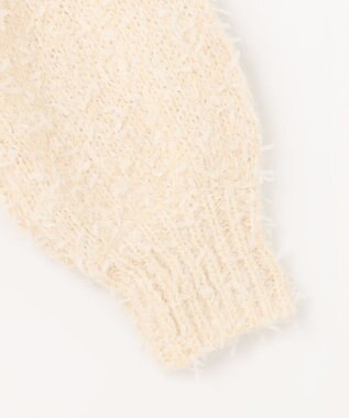 ANY SIS 【洗える】リボンヤーンミックス ニット アイボリー