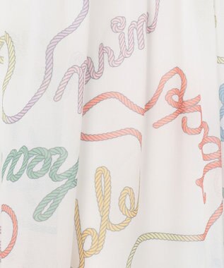 GRACE CONTINENTAL ロープロゴプリントワンピース ホワイト