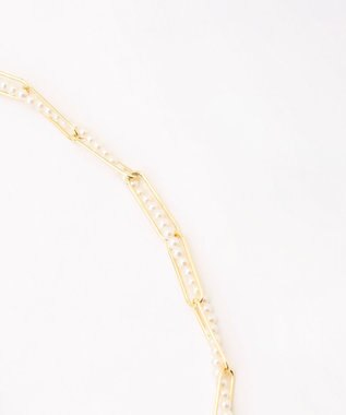 組曲 ツイストパールチェーン ネックレス ゴールド系