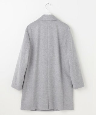 J.PRESS LADIES L Super150sAZAMIビーバー Pコート グレー系