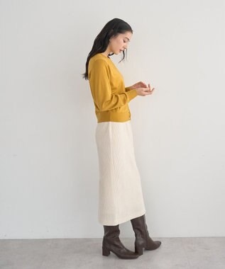 YECCA VECCA コーデュロイナロースカート Ivory