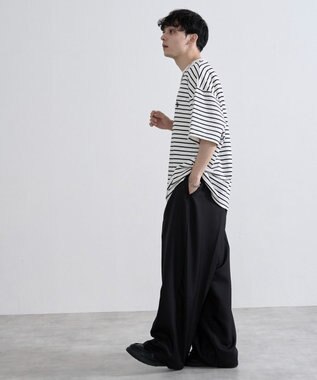 WEGO ワイドストレートスラックス ブラック