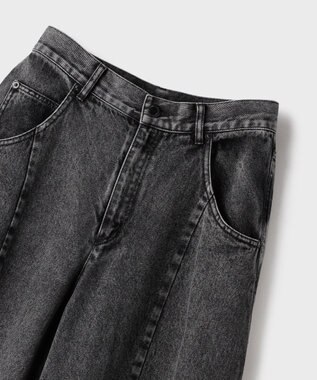 GRACE CONTINENTAL カーブデニムパンツ グレー