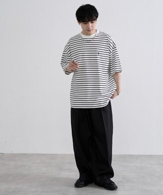 WEGO ワイドストレートスラックス ブラック