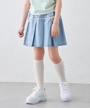 ANY KIDS 【洗濯機可能】プリーツ ミニスカパン