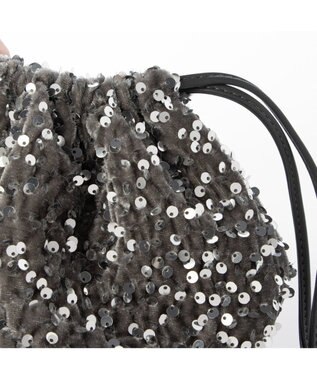 UNBILLION cachecache ベルベットスパンコールドロストバッグ シルバー