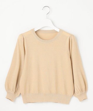 Feroux 【洗える】ラメ プルオーバーニット ベージュ系