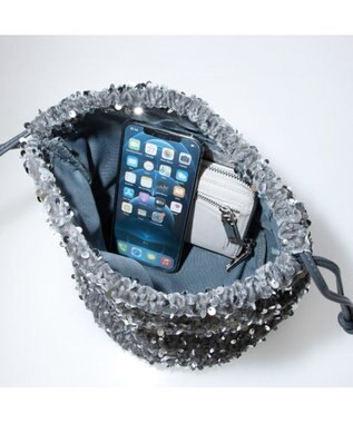 UNBILLION cachecache ベルベットスパンコールドロストバッグ シルバー