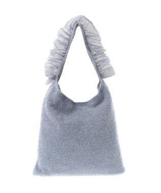 Green Parks ・ＱＵＯＮ　フリルニットワンショルダー Gray